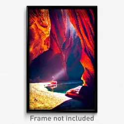 Pixel Art Poster - Flamboyant Canyon (8 Bit Psychedelic Trippy Video Game Print)