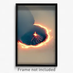 Pixel Art Poster - Liquid Crater (8 Bit Psychedelic Trippy Video Game Print)