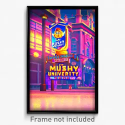 Pixel Art Poster - Mushy University (8 Bit Psychedelic Trippy Video Game Print)