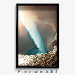 Pixel Art Poster - Thunderous Sinkhole (8 Bit Psychedelic Video Game Print)