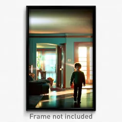 Pixel Art Poster - Glaring Home (8 Bit Psychedelic Trippy Video Game Print)