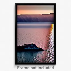 Pixel Art Poster - Secret Inlet (8 Bit Psychedelic Trippy Video Game Print)