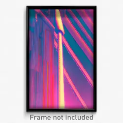 Pixel Art Poster - Glitchy Pallisade (8 Bit Psychedelic Trippy Video Game Print)