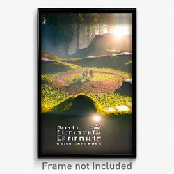 Pixel Art Poster - Secret Earthworks (8 Bit Psychedelic Trippy Video Game Print)