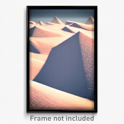 Pixel Art Poster - Triangular Snowfields (8 Bit Psychedelic Video Game Print)