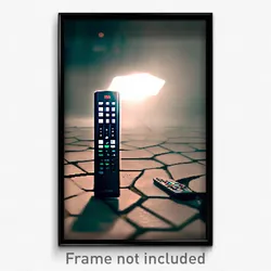 Pixel Art Poster - Remote Tile (8 Bit Psychedelic Trippy Weird Video Game Print)