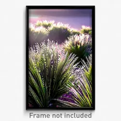 Pixel Art Poster - Silver Grass (8 Bit Psychedelic Trippy Video Game Print)