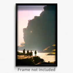 Pixel Art Poster - Different Promontory (8 Bit Psychedelic Video Game Print)