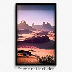 Pixel Art Poster - Distinct Desert (8 Bit Psychedelic Trippy Video Game Print)