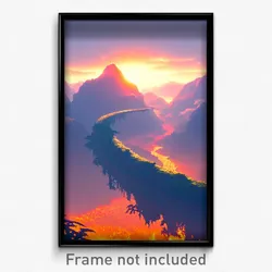 Pixel Art Poster - Mellow Rift (8 Bit Psychedelic Trippy Weird Video Game Print)