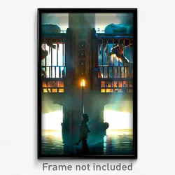 Pixel Art Poster - Hidden Zoo (8 Bit Psychedelic Trippy Weird Video Game Print)