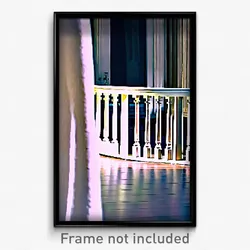 Pixel Art Poster - Clean Balustrade (8 Bit Psychedelic Trippy Video Game Print)