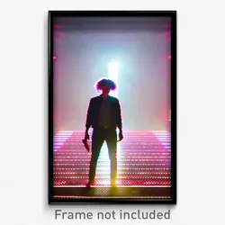 Pixel Art Poster - Vivacious Ego Death (8 Bit Psychedelic Video Game Print)