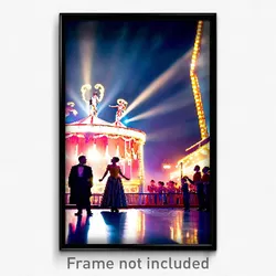 Pixel Art Poster - Graceful Circus (8 Bit Psychedelic Trippy Video Game Print)