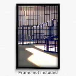 Pixel Art Poster - Digital Wire Frame Tundra (8 Bit Video Game Print)