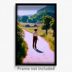 Pixel Art Poster - Nice Country (8 Bit Psychedelic Trippy Video Game Print)