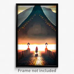 Pixel Art Poster - Heavenly Hermitage (8 Bit Psychedelic Video Game Print)