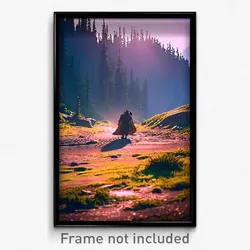 Pixel Art Poster - Homely Wilderness (8 Bit Psychedelic Trippy Video Game Print)