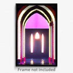 Pixel Art Poster - Upbeat Arch (8 Bit Psychedelic Trippy Weird Video Game Print)