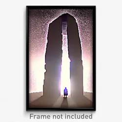 Pixel Art Poster - Original Menhir (8 Bit Psychedelic Trippy Video Game Print)