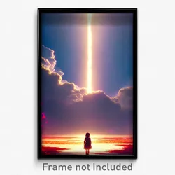 Pixel Art Poster - Heavenly Flood (8 Bit Psychedelic Trippy Video Game Print)