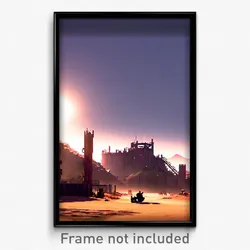 Pixel Art Poster - Outlandish Wasteland (8 Bit Psychedelic Video Game Print)