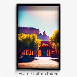 Pixel Art Poster - Vivid Mesa (8 Bit Psychedelic Trippy Weird Video Game Print)