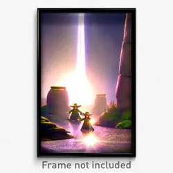 Pixel Art Poster - Bright Dolmen (8 Bit Psychedelic Trippy Video Game Print)
