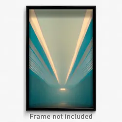Pixel Art Poster - Light Blue Aquaduct (8 Bit Psychedelic Video Game Print)