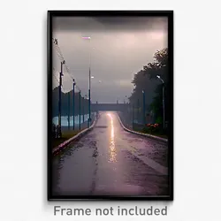 Pixel Art Poster - Gloomy Lane (8 Bit Psychedelic Trippy Weird Video Game Print)