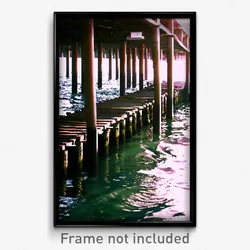 Pixel Art Poster - Unsightly Jetty (8 Bit Psychedelic Trippy Video Game Print)