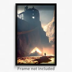 Pixel Art Poster - Beautiful Mine (8 Bit Psychedelic Trippy Video Game Print)