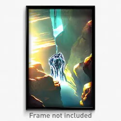 Pixel Art Poster - Glass Chasm (8 Bit Psychedelic Trippy Weird Video Game Print)