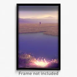Pixel Art Poster - Novel Flood Plain (8 Bit Psychedelic Trippy Video Game Print)