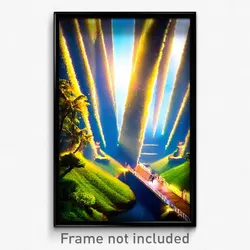 Pixel Art Poster - Buzzing Rill (8 Bit Psychedelic Trippy Video Game Print)