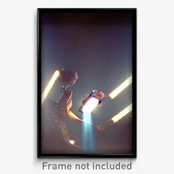 Pixel Art Poster - Complicated Chute (8 Bit Psychedelic Trippy Video Game Print)