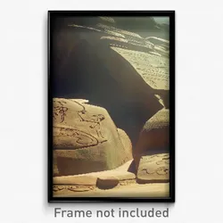 Pixel Art Poster - Pretty Petroglyphs (8 Bit Psychedelic Video Game Print)