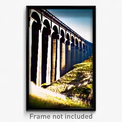 Pixel Art Poster - Impeccable Viaduct (8 Bit Psychedelic Video Game Print)