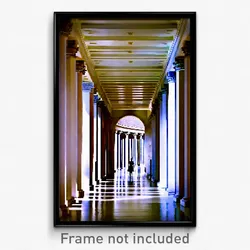 Pixel Art Poster - Admirable Colonnade (8 Bit Psychedelic Video Game Print)