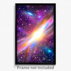 Pixel Art Poster - Fancy Galaxy (8 Bit Psychedelic Trippy Video Game Print)