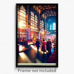 Pixel Art Poster - Superb Bazaar (8 Bit Psychedelic Trippy Video Game Print)