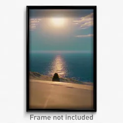 Pixel Art Poster - Distant Strand (8 Bit Psychedelic Trippy Video Game Print)