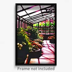 Pixel Art Poster - Flickering Greenhouse (8 Bit Psychedelic Video Game Print)