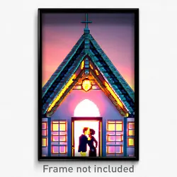 Pixel Art Poster - Worldly Gable (8 Bit Psychedelic Trippy Video Game Print)