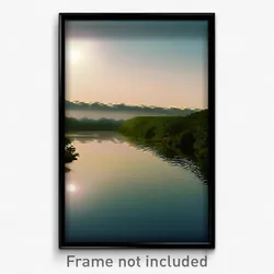 Pixel Art Poster - Calm Cataract (8 Bit Psychedelic Trippy Video Game Print)