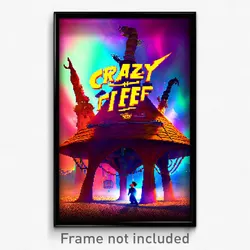 Pixel Art Poster - Crazy Fief (8 Bit Psychedelic Trippy Weird Video Game Print)
