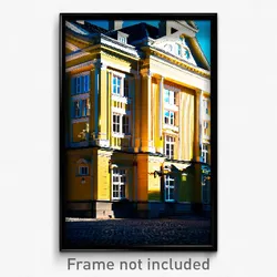 Pixel Art Poster - Bountiful Swedish Architecture (8 Bit Video Game Print)