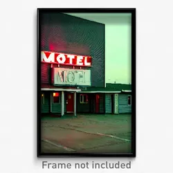 Pixel Art Poster - Gray Motel (8 Bit Psychedelic Trippy Weird Video Game Print)