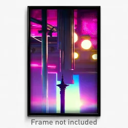 Pixel Art Poster - Vivid Territory (8 Bit Psychedelic Trippy Video Game Print)