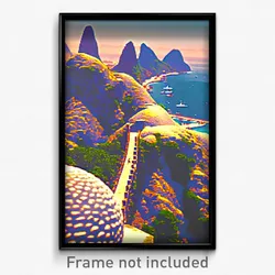 Pixel Art Poster - Rubbery Rio De Janeiro (8 Bit Psychedelic Video Game Print)